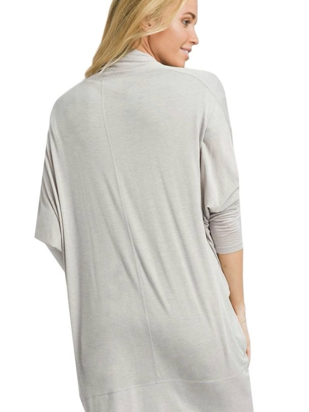 prAna Casual Open-Front Women’s Sweater Cardigan - Light Gray - Picture 4 of 4